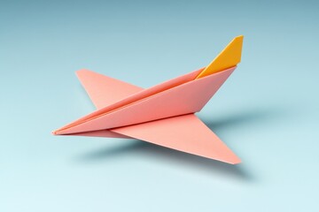 Naklejka premium A minimalist sketch of a single folded paper aeroplane with sharp edges