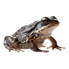 Naklejka premium Frog against transparent background for nature-related content, educational graphics, or wildlife visuals
