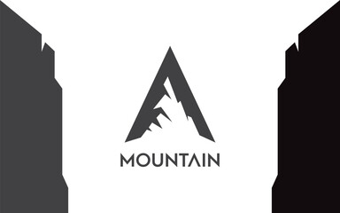 A Letter logo mountain for identity. letter templatefor your brand