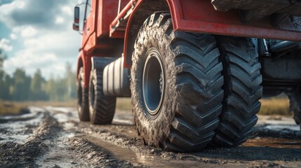 Obraz premium Realistic undercarriage view of truck, focusing on engine bay and suspension system