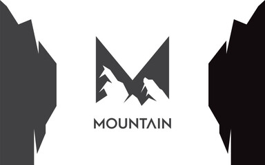 M Letter logo mountain for identity. letter templatefor your brand