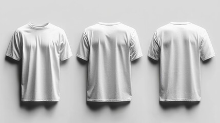 White Slub T-shirt Mockup. Generative AI