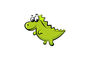 Little funny crocodile vector image solution