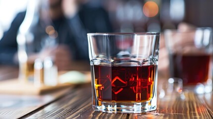 Bar Scene Highlighting Alcohol Consumption and Health Risks