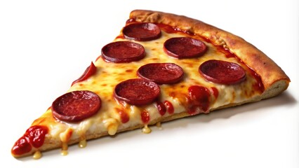 Pepperoni Pizza Slice Close-up Photography, Triangular Composition, Melted Cheese, Food Photography, Delicious Pizza, Italian Food Pizza, Food