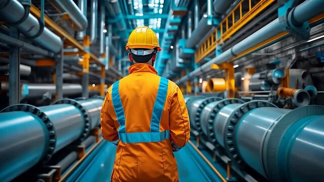 Electrical engineer inspecting transmission gear parts Power in machinery in factories.