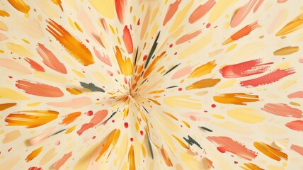 Vibrant Abstract Brushstroke Pattern in Warm Tones