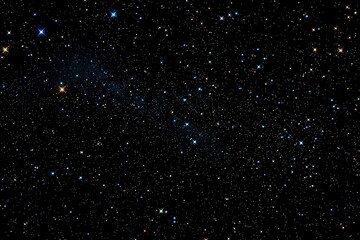 Obraz premium A night sky filled with sparkling stars on a black space background.