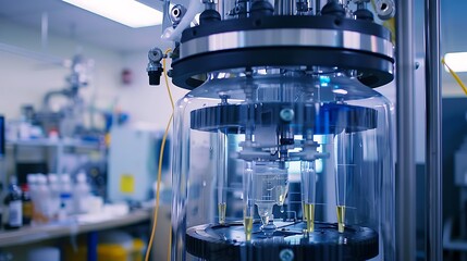A high-definition shot of a laboratory solid phase extraction (SPE) system. --ar 169 --v 6.0