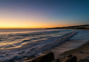 Sunsets of Serene beach sun tropical ocean