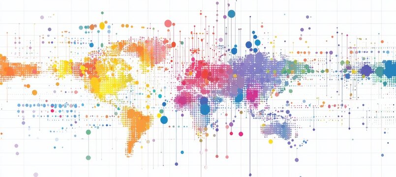 Colorful Scatter Plot Showcasing Education Level and Income Correlation Across Nations
