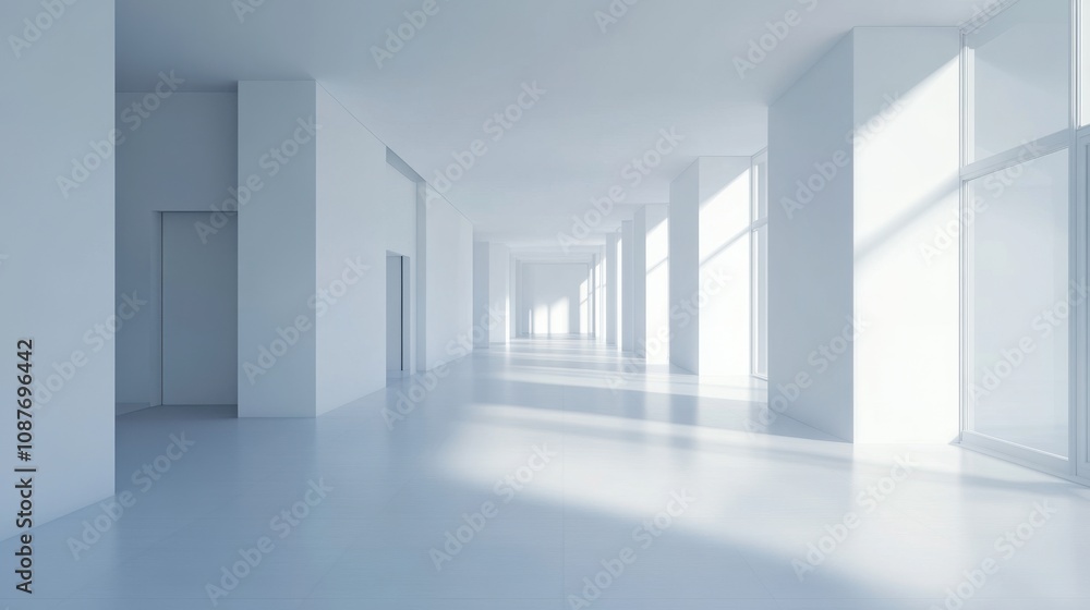 Poster subtle white background with soft gradient lighting and delicate shadows, ideal for modern layouts