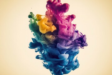 An abstract scene of vibrant ink droplets merging in water, depicting the fluidity of creative thoughts coming together.