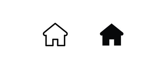 House icon. home icons button, vector, sign, symbol, logo, illustration, editable stroke, flat design style isolated on white