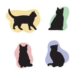 Minimalist Cat Silhouette Collection