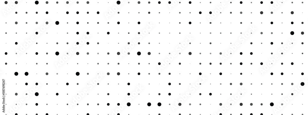 Aufkleber polka dot pattern template. monochrome dotted vector texture. background with black dots. fade gradi