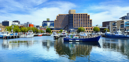 Hobart downtown port, Tasmania. Australia