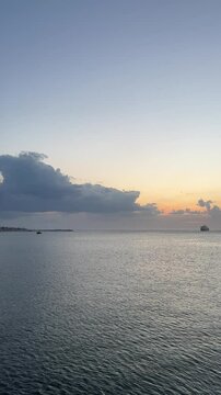 Beautiful sunset by the sea in Punta del Este, Uruguay