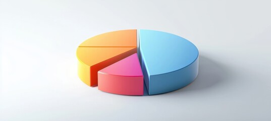 Obraz premium Colorful Pie Chart Illustrating 2024 Global Social Media User Distribution by Platform