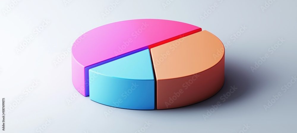 Aufkleber colorful pie chart of global mobile app users by platform in 2024 for data visualization