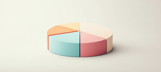 Obraz premium Modern Pie Chart Design on Global Healthcare Spending 2024 in Pastel Colors for Reports