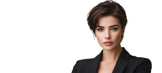 Obraz premium Confident Young Female Executive Posing in Formal Business Attire