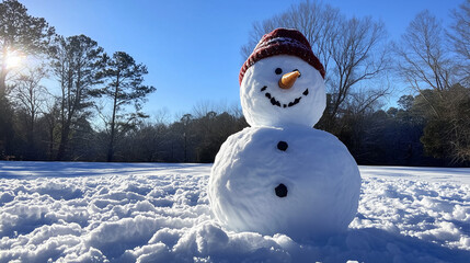 snowman in the snow