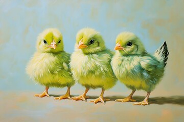 Fototapeta premium green chicks