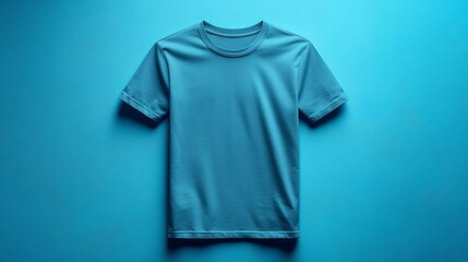 Aqua T-Shirt on Blue Background. Generative AI