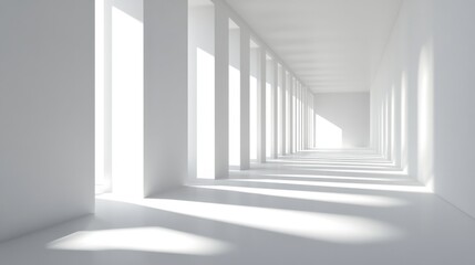 Obraz premium White abstract background with gentle light and shadow effects, polished and high quality