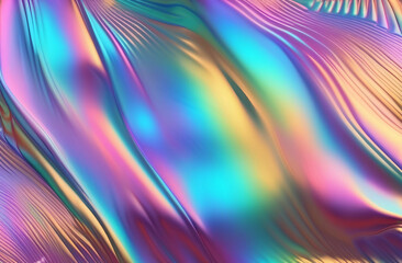 Obraz premium Holographic rainbow foil iridescent texture abstract hologram background