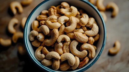 High-resolution nuts background, showcasing organic texture ideal for stock images related to natural snacks, nutrition, and healthy food marketing themes.