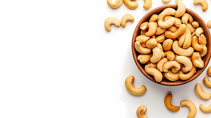 High-resolution nuts background, showcasing organic texture ideal for stock images related to natural snacks, nutrition, and healthy food marketing themes.