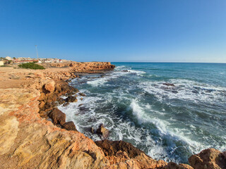 Vega Baja del Segura - Mar revuelto en el litoral de Torrevieja