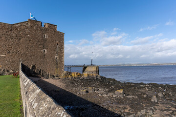 Scotland: view of Blackness Castle from hits garden