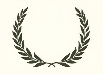 A laurel wreath symbolizes victory and is often used as a vintage design element for awards, medals, and anniversaries, with editable strokes.