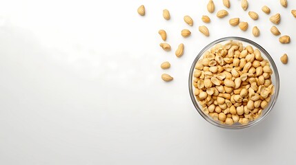 High-resolution nuts background, showcasing organic texture ideal for stock images related to natural snacks, nutrition, and healthy food marketing themes.