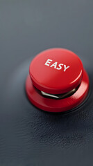 red easy button for simplifying tasks and enhancing efficiency. generative ai