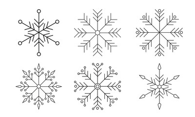 Obraz premium snowflake vector. winter snowflakes vector art. winter snowflakes icon