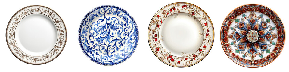 Decorative Plate &ndash; Stylish Plate for Presenting Desserts and Enhancing Table Settings Isolated on Clear White Background Highly Detailed 