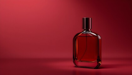 Elegant Perfume on a table with colourful lights