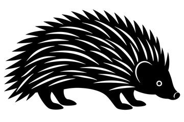 Simple Line Silhouette Drawing of a Porcupine Elegant and Minimalist Animal Art