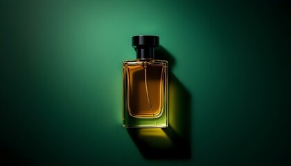 Elegant Perfume on a table with colourful lights