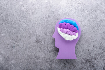 Creative concept problems with mental health, Alzheimer's disease, dementia, changes in behavior....