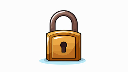 Naklejka premium Colorful Cartoon Vector Padlock Icon Illustration for Security Concepts