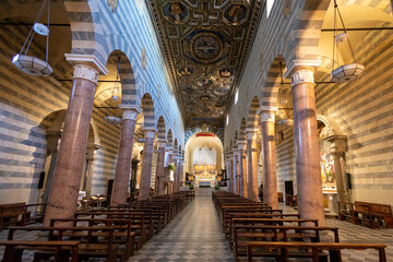 interior of Cathedral of Santa Maria Assunta of Volterra, Pisa, Italy