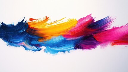 Fototapeta premium Abstract colorful brush strokes create a vibrant, dynamic composition.