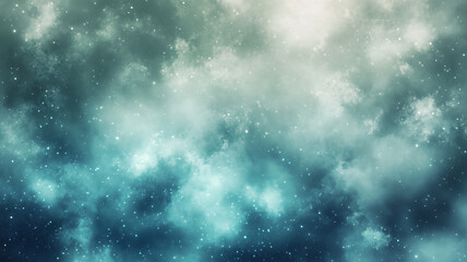 Obraz premium Ethereal night sky filled with soft, dreamy clouds illuminated by moonlight, creating a magical, peaceful ambiance perfect for fantasy themes or backgrounds