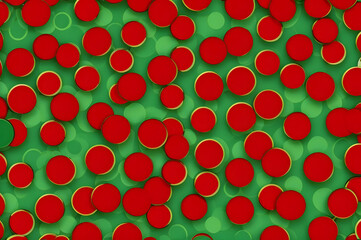 Red and green patterned background
