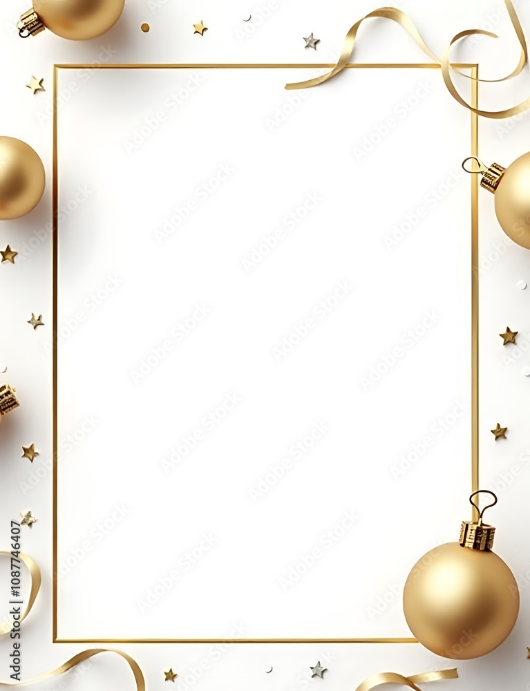 Poster white and gold merry christmas design with festive elements and ample space to add your message for 